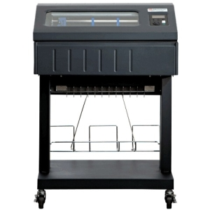 P6805-0100-020 -  - TallyGenicom 6805 500LPM Open Pedestal Line Printer – TG Std Emulations – Ser/USB – Black Back Forms Sensing – Built-In Low Tray